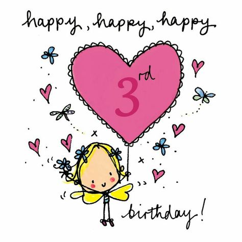 Happy 3rd birthday 3rd Birthday Wishes, Birthday Emoticons, 3rd Birthday Girl, Happy Birthday Cards Images, Happy Birthday Baby Girl, Birthday Wishes Girl, Birthday Cards Images, Happy 3rd Birthday, Birthday Wishes For Daughter