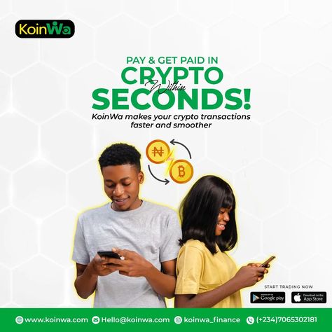 Social media designs for "KoinWa" #design #crypto #finance #business #socialmedia #branding #nigeria #graphicdesign #logodesigner #aspiredigitalagency Social Media Agency, Social Media Designs, Media Agency, Finance Business, Media Design, Social Media Design, Finance, Logo Design, Branding