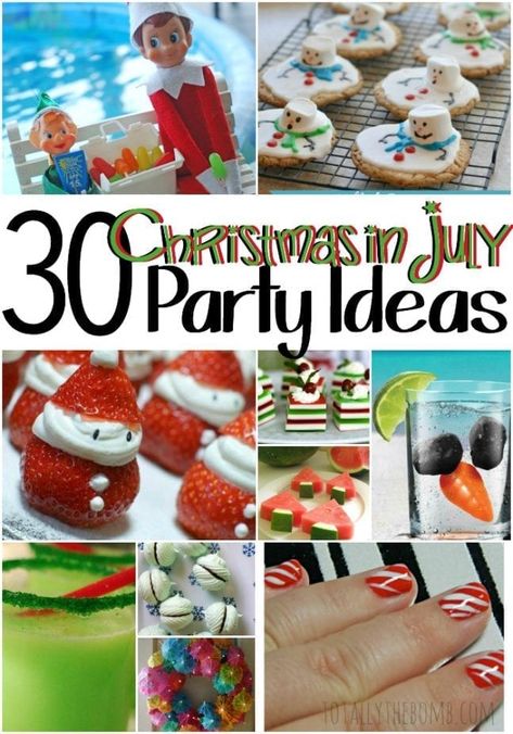 30 Christmas in July Party Ideas Christmas In July Party Ideas, Christmas In July Decorations, Christmas In July Party, Adult Christmas Party, Christmas Party Themes, July Holidays, Summer Christmas, Christmas Birthday Party, Operation Christmas