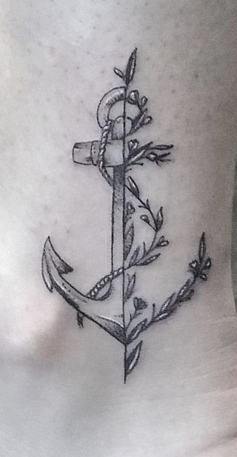 Flower Anchor Tattoo, Sailor Tattoos For Women, Us Navy Tattoos For Women, Small Anchor Tattoos For Women, Anchor Tattoos For Women, Us Navy Tattoos, Anchor Flower Tattoo, Feminine Anchor Tattoo, Papa Tattoo