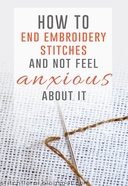 Embroidery Ending Knot, Whipped Embroidery Stitches, How To Separate Embroidery Thread, How To Secure Embroidery, Ending Embroidery Stitch, Backside Of Embroidery, How To Secure Embroidery Thread, How To End Stitch, Detailed Embroidery Art