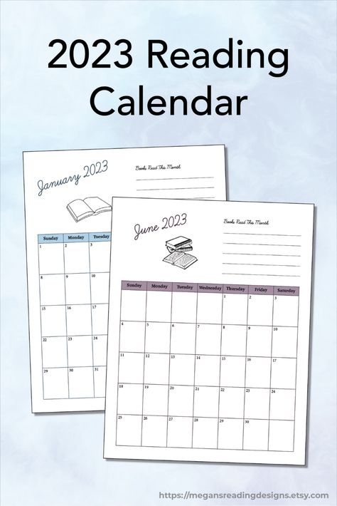 2023 calendar to help you keep track of all the books you've read this year. Reading Calendar, Book Trackers, Book Calendar, Reading Challenges, Calendar Book, Reading Logs, Calendar 2023, 2023 Calendar, Reading Challenge