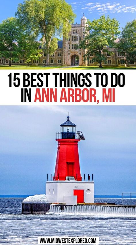 15 Best Things to do in Ann Arbor Michigan Anne Arbor Michigan, Michigan Ann Arbor, Things To Do In Ann Arbor Michigan, Ann Arbor Michigan Things To Do In, Vacation Places In Usa, La Travel Guide, Travel Michigan, Midwest Road Trip, Chicago Vacation