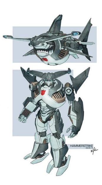 Hammerstrike - Transformers hammerhead shark robot Shark Mech, Mechanical Shark, Transformers Ideas, Ironhide Transformers, Shark Robot, Cartoons Drawings, Transformers Art Design, Lego Transformers, Transformers Cybertron