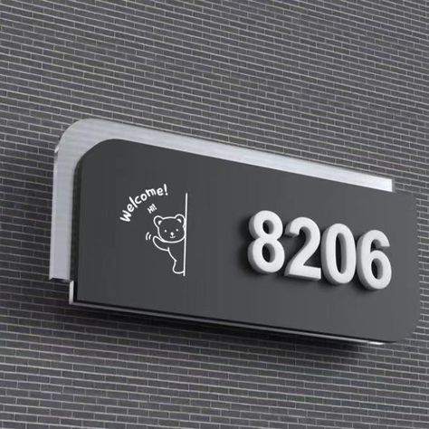 Custom Acrylic Door Numbers Plate Sign for Office Acrylic Number Sign, Modern Door Sign, Hotel Room Number Signage Door Signs, Door Name Plates Unique, Acrylic Board Ideas, Door Signage Design, Office Sign Design, Room Signage Design, Room Number Design