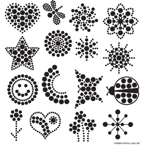 Buy the Creativity for Kids® Mandala Dot-a-Rock Painting Kit at Michaels. com. Creating dot designs is an easy painting technique that improves hand-eye coordination and fine motor skills. Use a special dotters to paint and dot your design to create amazing artwork. Design 10 pieces of artwork with this complete art set. Creating dot designs is an easy painting technique that improves hand-eye coordination and fine motor skills. Details: Includes assorted colors 2'' x 9.63'' x 9.75'' (2cm x 24.5 Mandalas, Rock Painting Dots Easy, Circle Dot Mandala, Dot Art Beginner, Puff Paint Designs, Simple Dot Mandala Design, Dot Painting Pots, Mandela Dot Art Patterns, Dot Painting Easy