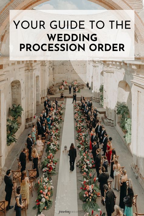 Your Guide to the Wedding Processional Order Processional Order Wedding, Wedding Processional Order, Processional Order, Processional Songs, Wedding Processional, Wedding Procession, Wedding Planning Tools, Bride Guide, Wedding Planning Checklist