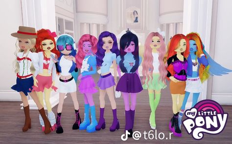Dti Outfits Theme Mlp, Mlp Dti Outfit, My Little Pony Dti Outfit, Dress To Impress Outfits Roblox Game Duo, Mlp Dress To Impress, Dress To Impress My Little Pony, My Little Pony Dress To Impress, Angel Dress To Impress, Outfit Ideaa
