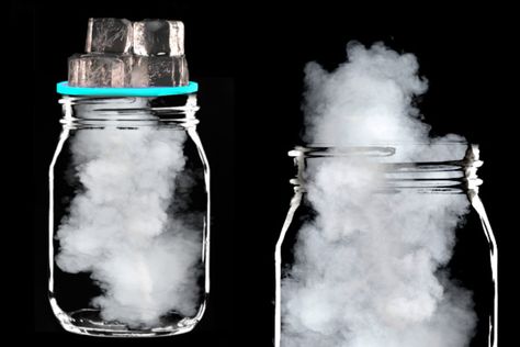 Learn all about clouds and how they form and make a cloud in a jar!  This science experiment is so cool because you literally make your own cloud just like the ones in the sky! #cloudinajar #cloudinajarexperiment #cloudexperimentsforkids #cloudexperiment #weatheractivities #weatherexperimentsforkids #scienceexperimentskids #growingajeweledrose Make A Cloud In A Jar, Making Clouds Experiment, Cloud Seeding Project, How To Make A Cloud In A Jar, Rain Cloud In A Jar Experiment, Cloud In A Bottle Experiment, Cloud Science Project, Cloud Experiments For Kids, Make Clouds