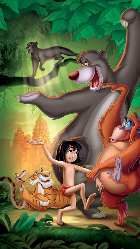 Mogli Cartoon, Mogli Jungle Book, Jungle Book 1967, Jungle Book Movie, Jungle Book Characters, Jungle Drawing, Koala Drawing, Male Cartoon Characters, Disney Sleeve