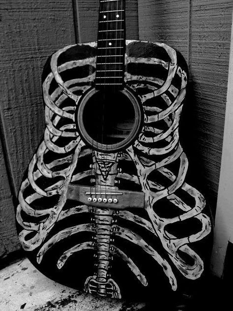 Arte Do Ukulele, Gitar Vintage, Art Musical, Instruments Art, Guitar Obsession, Skeleton Bones, Guitar Painting, Cool Electric Guitars, Guitar Art