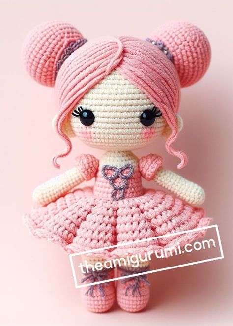 Crochet Jolie Doll Amigurumi Pattern Free Amigurumi Patterns, Amigurumi Free Pattern Video, Amigurumi Pattern Free, Crochet Doll Clothes Patterns, Dress And Accessories, Doll Amigurumi Free Pattern, Crochet Dress Pattern Free, Crochet Toys Free Patterns, Crochet Toys Free