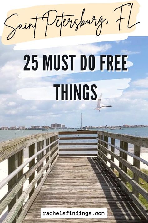 23 Exciting things to do for free in Saint Petersburg, FL St Petersburg Florida Beach, Things To Do For Free, Florida Vacation Spots, St Pete Florida, Florida Travel Destinations, Clearwater Beach Florida, Florida Adventures, St Pete Beach, St Petersburg Fl