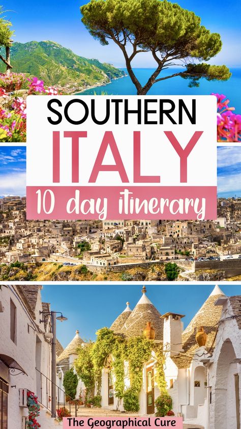 Pinterest pin for southern Italy itinerary Sicily Italy Road Trip, Malta And Sicily Itinerary, Rome To Sicily Itinerary, Southern Italy Itinerary 10 Days, Southern Italy Road Trip, South Of Italy Itinerary, South Italy Road Trip, Silicy Italy, Italian Road Trip