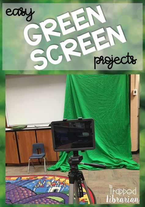 It's easy and fun to use green screen projects in your elementary library or classroom. Get started with these quick tips from the Trapped Librarian blog! #thetrappedlibrarian Makerspace Library, Morning Announcements, Stem Girls, Teaching Computers, Teen Library, Library Media Center, Elementary School Library, Library Skills, Teen Programs