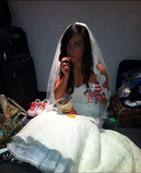 AJ in wedding dress eating chips and drinking soda Instagram, Wrestling, Wwe, Aj Lee, Cm Punk, Instagram Post, Twitter