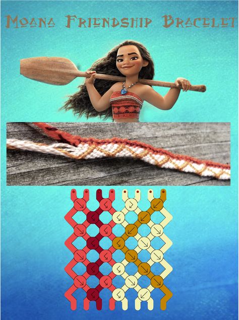 Make a Moana Friendship Bracelet Floss Bracelets, Pola Macrame, Cool Friendship Bracelets, String Bracelet Patterns, Friendship Bracelet Patterns Easy, Cute Friendship Bracelets, Yarn Bracelets, Handmade Friendship Bracelets, Diy Bracelets Tutorials