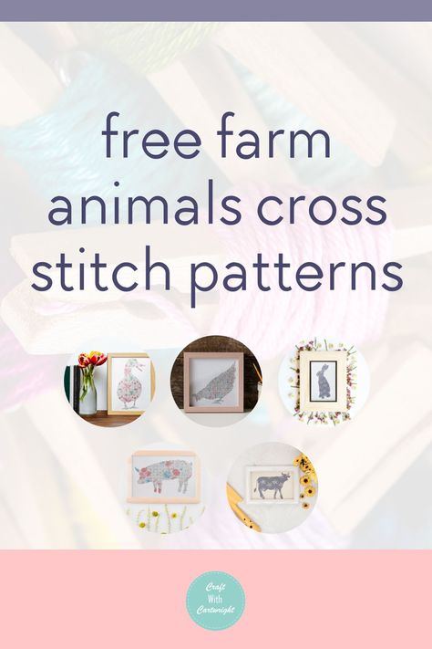 free farm animals cross stitch patterns - Craft with Cartwright Farm Animals Cross Stitch Patterns, Cow Cross Stitch Patterns Free, Farm Animals Cross Stitch, Cross Stitch Cow, Sheep Cross Stitch, Chicken Cross Stitch, Animals Cross Stitch, Chicken And Cow, Baby Farm Animals