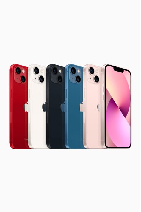 The next-generation iPhone 13, along with the iPhone 13 Mini, will arrive in five new colors: pink, blue, midnight, starlight and red. The iPhone 13 boasts a 6.1-inch screen size, while the Mini features a 5.4-inch screen size. The new device employs an A15 Bionic chip, a six-core CPU with two high performance and four efficiency cores that are 50% faster than “the leading competition.” Click to learn more about the next generation iPhone 13. #hypebeast #apple #appleiphone13 #appleiphone13mini Iphone 13 Features, Iphone Pictures Phones, Iphone 13 Mini Colors, Iphone 13 All Colors, Iphone 15 Colors, Iphone 13 Mini Starlight, Iphone 12 Colors, Iphone 13 Colors, Iphone 13 Mini Red