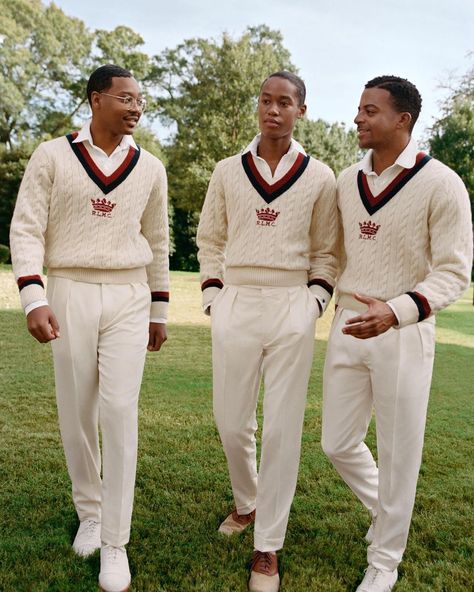 Ralph Lauren on Instagram: ““Over the heads of her students, Morehouse holds a crown that she challenges them to grow tall enough to wear.” —Howard Thurman, Morehouse…” Preppy Boy Outfits, Tennis Fits, Country Club Outfit, Morehouse College, Howard Thurman, Black Ivy, College Class, Preppy Boys, Rugby Fashion