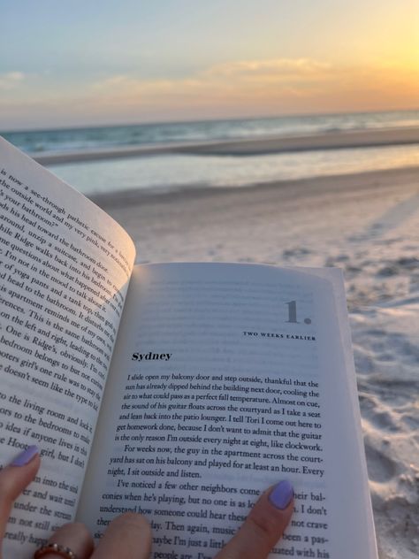 Beach Vacation Vibes, Books On Beach, Maybe Someday Aesthetic, Colleen Hoover Maybe Someday, Reading At Beach, Book By The Beach, Books And Beach, Book At The Beach, Books On The Beach