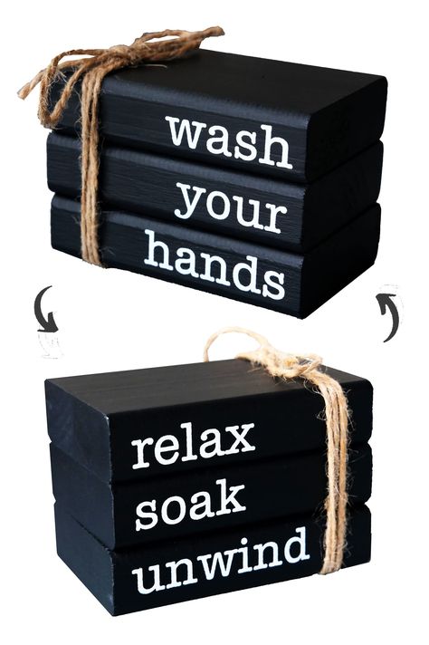 Decorating Bathroom Shelves, Boys Bathroom Decor, Half Bathroom Decor, Black Bathroom Decor, Relax Soak Unwind, Simple Bathroom Designs, Space Saving Bathroom, Bathroom Shelf Decor, Simple Bathroom Decor