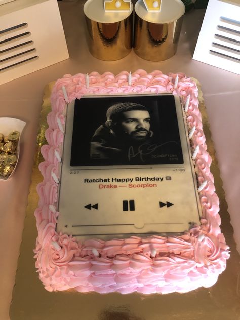 Drake birthday cake 🍰 Sza Cakes Birthday, Drake Bday Cake, Drake Cake Birthdays, 23rd Birthday Cake For Her, Sza Birthday, Drake Birthday Cake, Drake Birthday, Drake Birthday Party, Heart Hairstyle