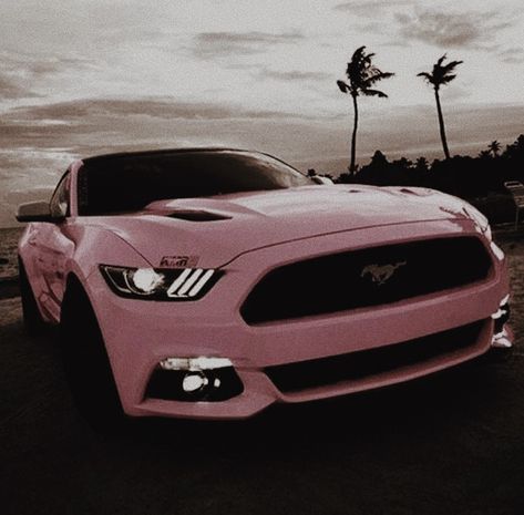 Pink Mustang Aesthetic, Pink Sports Cars, Pink Ford Mustang, Aesthetic Mustang, Mustang Aesthetic, Pink Mustang Convertible, Mustang Pink, Mustangs Cars, Pink Mustang