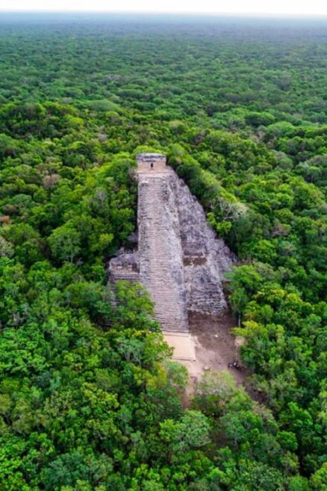 in the heart of the Mayan Jungle is located the amazing Mayan Ruins of Coba #mayanruins #travel #coba #mexico Ruins, Coba Mexico, Ancient Mesoamerica, America Holiday, Mayan Architecture, Historical Pics, Ancient Mexico, Maya Ruins, Ancient Pyramids