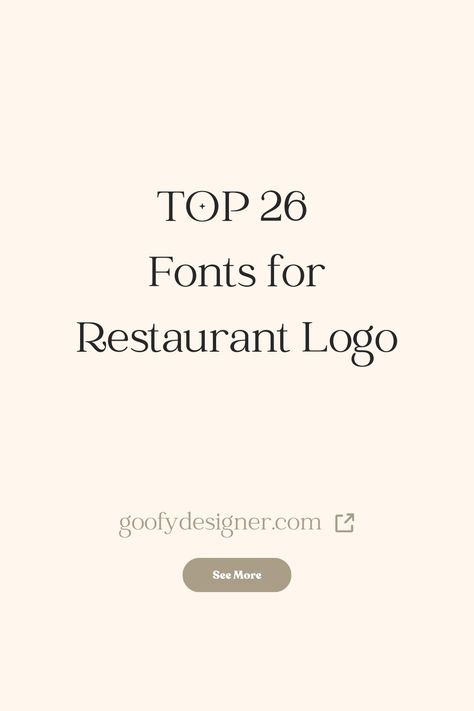 Find out the best fonts for restaurant logos out there. Check out my article where you’ll find amazing font inspiration for fonts for restaurant logos. #fonts #fontideas #fontinspiration #bestfonts #fontforrestaurantlogo Logos, Fonts For Restaurant Logo, Restaurant Fonts Typography, Restaurant Logo Inspiration, Catering Design Ideas, Restaurant Logo Design Ideas Simple, Restaurant Logo Design Branding, Logo Design Inspiration Restaurant, Restaurant Logo Design Ideas