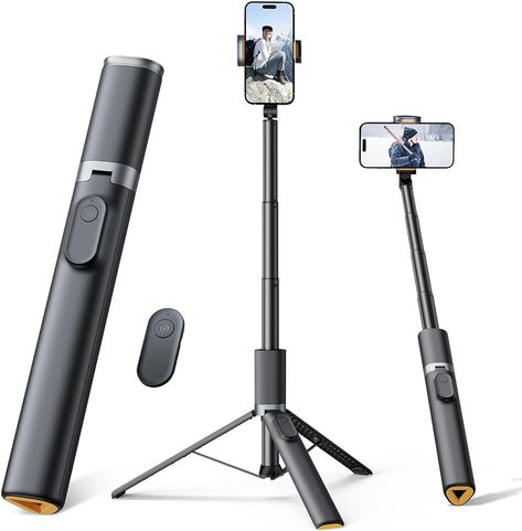 Amazon.com: Tripod for iPhone, Weilisi 64" Aluminum Phone Tripod & Selfie Stick Tripod with Remote, Upgraded Phone Tripod Stand All-in-1 & Travel Tripod, Durable Cell Phone Tripod Compatible with All Cellphones : Cell Phones & Accessories Pastel, Phone Tripod Stand, Selfie Stick Tripod, Phone Tripod, Tripod Stand, Aesthetic Pastel, Aesthetic Pastel Wallpaper, Selfie Stick, Pastel Wallpaper
