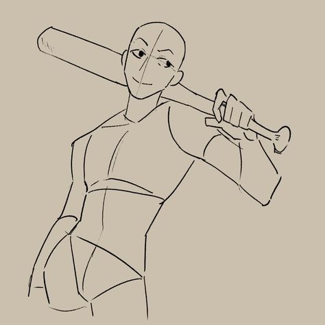 Art Poses Drawing Reference Mellon_soup, Pose Reference Drawing Beginner, 2 Person Template Drawing, Holding A Bat Pose Reference, Blank Pose Reference, Superior Pose Reference, Character Sketch Template, Stretching Pose Drawing Reference, Waving Poses Reference