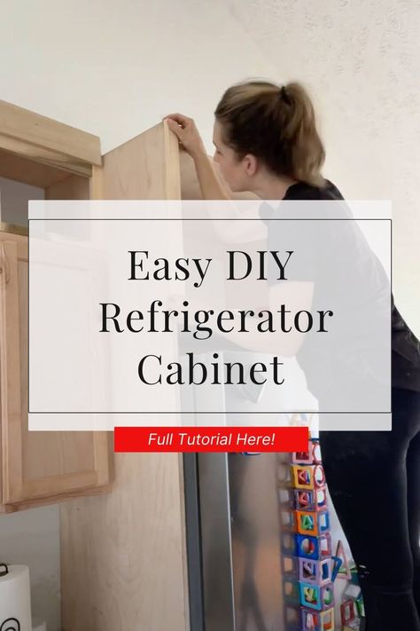 Elevate your kitchen's functionality and style with our ultimate DIY Refrigerator Cabinet Makeover guide! Unveil the secrets to designing and building custom cabinets that seamlessly integrate your fridge into the heart of your home. From maximizing storage space to enhancing visual appeal, our blog post covers everything you need to know to embark on this transformative project. Fridge Looks Like Cabinet, Diy Hidden Fridge Cabinet, Cabinet Front Fridge, Fridge Box Cabinet, Diy Fridge Paneling, Custom Fridge Cabinet, Around The Fridge Cabinets, Fridge Panel Ideas, Covering Refrigerator Diy