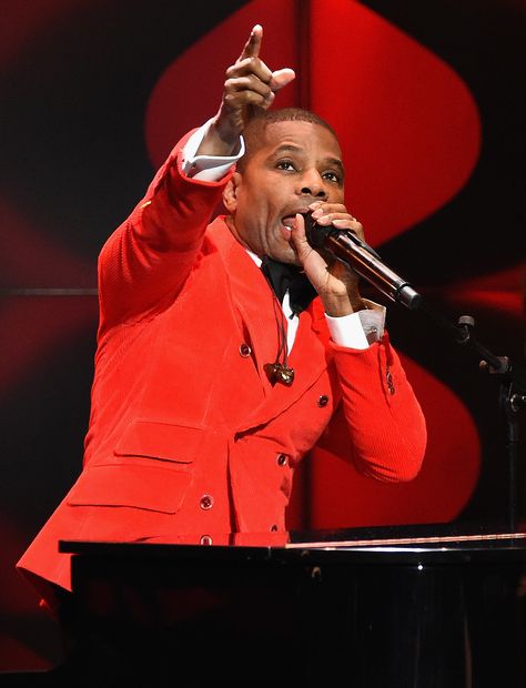 ATLANTA, GA - JANUARY 31: Kirk Franklin performs onstage at the 2019 Super Bowl Gospel Celebration at Atlanta Symphony Hall on January 31, 2019 in Atlanta, Georgia. (Photo by Rick Diamond/Getty Images for BET) Kirk Franklin, Artist Album, Atlanta Georgia, Atlanta Ga, Super Bowl, Rappers, Favorite Celebrities, Singers, Red Leather Jacket