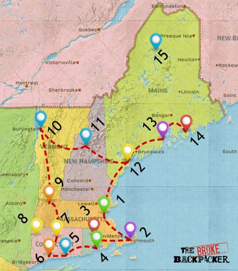 EPIC New England Road Trip Guide for May 2019 Samana, Boca Chica, England Road Trip, Maine Road Trip, Road Trip Map, New England Road Trip, Fall Road Trip, East Coast Travel, East Coast Road Trip