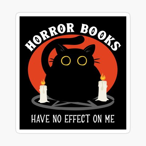 Horror Book Stickers, Tbr Ideas, Kindle Stickers, Black Cat Sticker, Exam Study Tips, Book Stickers, Horror Book, Horror Books, Cat Sticker