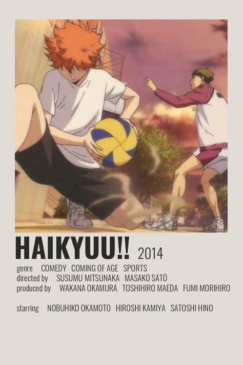 Minimalist Film Posters, Anime Board Ideas, Haikyuu Minimalist Poster, Alternative Anime Posters, Minimalistic Anime Poster, Anime Posters Minimalist, Haikyuu Poster, Minimalist Movie Posters, Anime Cards