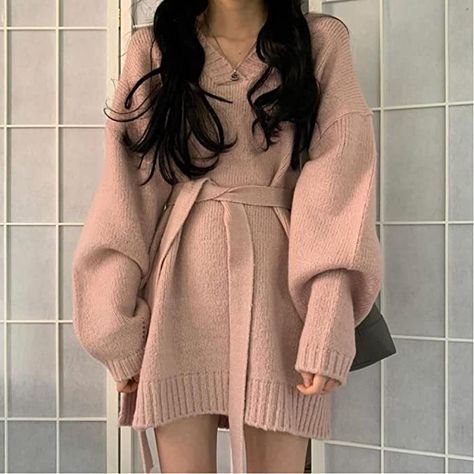 Pleated Fashion, Tunics With Leggings, Fall Winter Dresses, Rose Sweater, Long Sleeve Short Dress, Mini Sweater Dress, One Piece Suit, Short Mini Dress, Sweater Pullover