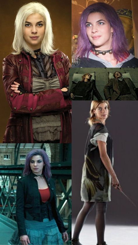 Nymphadora Tonks Tonks Wallpapers, Nymphadora Tonks Outfit, Harry Potter Tonks, Harry Potter Nymphadora Tonks, Tonks Costume, Knitted Vest Men, Tonks Harry Potter, Tonks And Lupin, Remus And Tonks