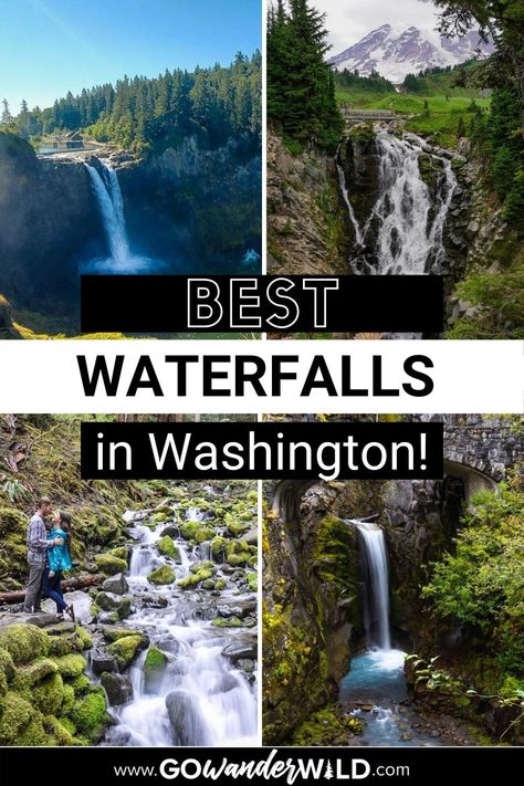 Best Waterfalls in Washington State | Go Wander Wild Nature, Washington State Waterfalls, Waterfalls In Washington State, Washington Waterfalls, Washington Adventures, Camping In Washington State, Usa Road Trip, Pacific Northwest Travel, Washington State Travel