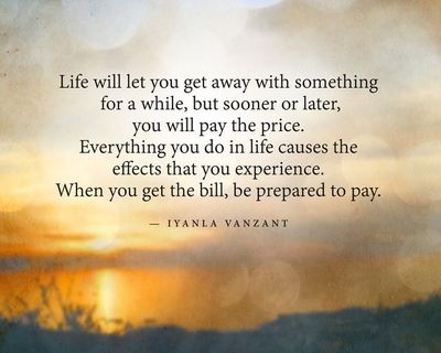 - 25 Best "What Goes Around Comes Around" Quotes - EnkiVillage True Words, Karma Quotes, She For The Streets, Iyanla Vanzant Quotes, Iyanla Vanzant, Simple Reminders, Quotable Quotes, Good Advice, Great Quotes