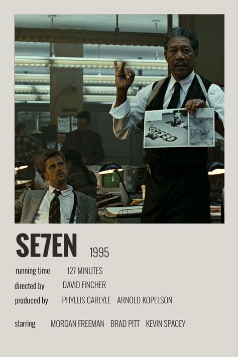 seven polaroid poster by summersorrows Se7en Wallpaper, Se7en Movie Poster, Se7en Poster, Seven Movie Poster, A Journal For Jordan, Se7en Movie, Seven Wallpaper, Film Seven, Seven Movie