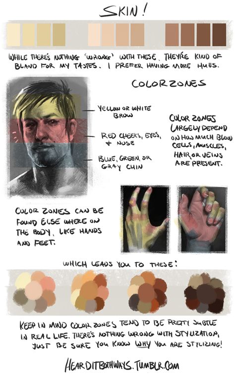 Tutorials, References & Daily Inspiration Picks - slimmerboo: kawaikunaii: hearditbothways: ... How To Color Realistic Skin Digital, How To Do Color Theory, Colour Zones Face, Digital Painting Tips Skin, Skin Colour Theory, Color Theory Skin Tone Painting, Face Tones Painting, Color Zones Of The Face Art, How To Color Skin Digital Realistic