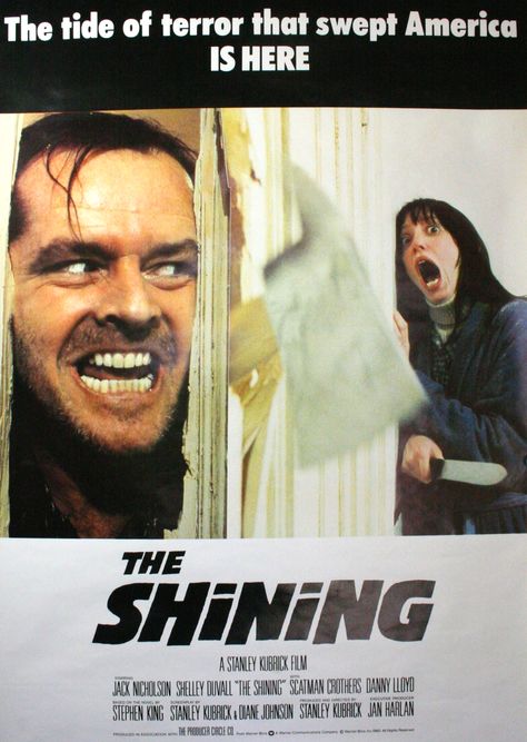 The Shining - 1980 - Movie poster The Shining Poster, Danny Lloyd, Stanley Kubrick The Shining, Scatman Crothers, Famous Movie Posters, Shelley Duvall, Posters Decor, Steven King, Overlook Hotel