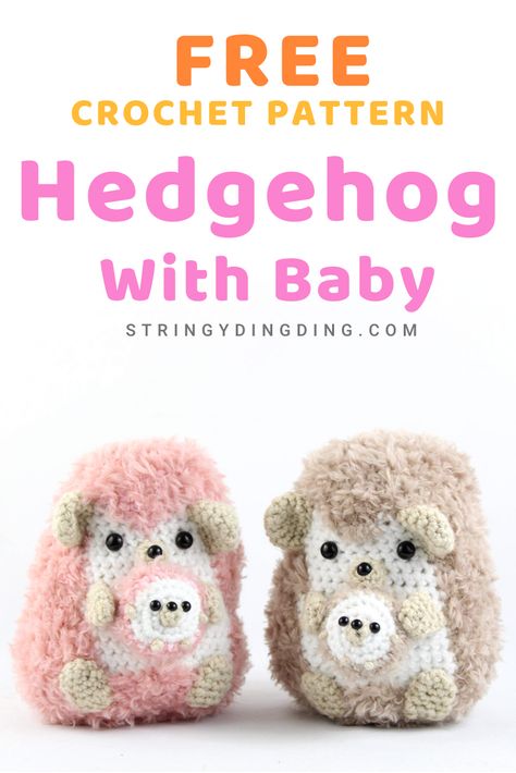 Crochet Fuzzy Amigurumi, Amigurumi Patterns, Things To Crochet With Fuzzy Yarn, Easy No Sew Amigurumi, Fluffy Crochet Pattern Free, Fuzzy Yarn Crochet Patterns, Easy No Sew Amigurumi Free Pattern, Crochet Fuzzy Yarn, Hedgehog Crochet Pattern Free