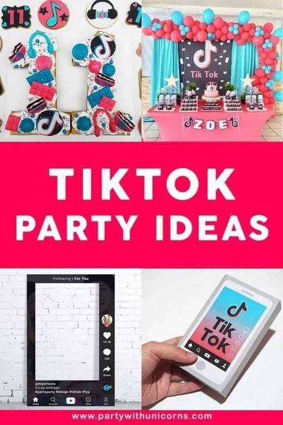 TikTok Party Ideas - Decorations, Games, Favors & More. Planning a TikTok party for a birthday, baby shower, hens night, or other celebration? These awesome TikTok party ideas will have your guests ready to share videos about your event. #tiktok #tiktokparty Tik Tok Birthday Party Games, Tiktok Bday Party Ideas, Tiktok Decoration Party, Tiktok Games Ideas, Tik Tok Party Games, Tiktok Party Games, Tiktok Party Decorations, Tiktok Party Ideas, Tiktok Birthday Party Ideas