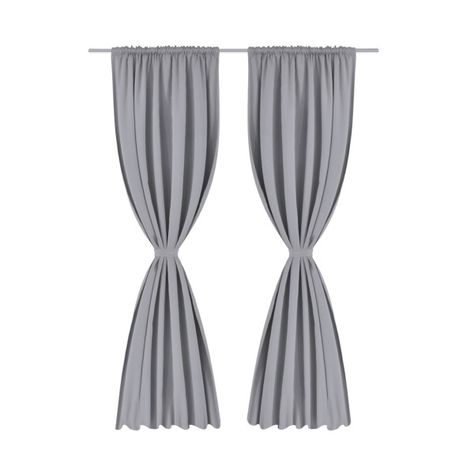 gray 2 pcs Gray Slot-Headed Blackout Curtains 53" x 96" - LovDock.com ($35) ❤ liked on Polyvore featuring home, home decor, window treatments, curtains, gray home decor, grey home decor, grey blackout curtains, blackout window treatments and gray blackout curtains Grey Window Treatments, Gray Curtains, Grey Blackout Curtains, Blackout Window Treatments, Grey Windows, Curtains Blackout, Elegant Curtains, Grey Home Decor, Grey Curtains