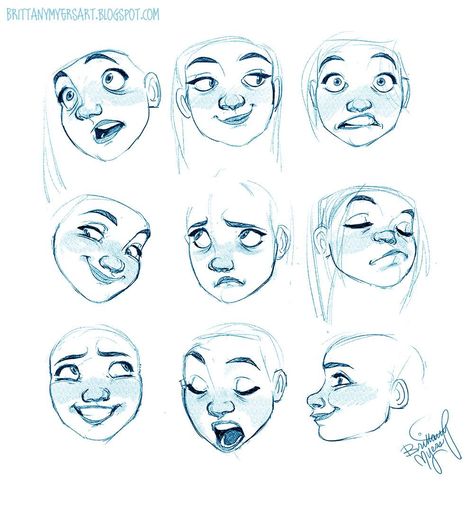 Facial Expressions Facial Expressions Drawing Chart, Facial Expression Character Design, Dnd Character Poses Reference, Love Struck Expression Drawing, Jealous Expression, Drawing Reference Facial Expressions, Smiling Drawing Reference, Facial Expressions Drawing Reference, Drawing A Smile