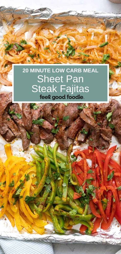 Meal Prep With Steak Easy Recipes, Beef Sheet Pan Fajitas, Sheet Pan Steak Dinners, Sheet Pan Beef Fajitas Flank Steak, Baked Fajitas Steak, One Sheet Pan Fajitas, Keto Steak Fajita Casserole, Low Carb Steak Fajita Bowl, Keto Steak Fajitas Low Carb