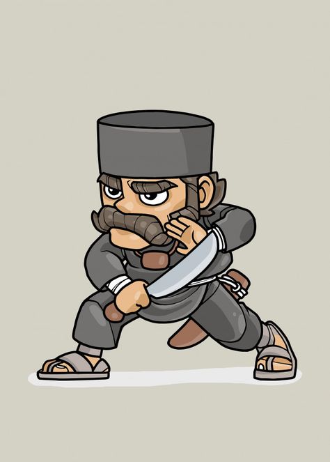 Si jambang | Premium Vector #Freepik #vector #people Si Pitung, Most Popular People, Chibi Body, Nike Art, People Having Fun, Vector People, People Icon, Anime Muslim, People Poses